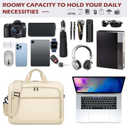 Laptop Bag 17 Inch Laptop Briefcase for Women Waterproof Computer Messenger Bag Professional Laptop Case for Business Work - PuriLite