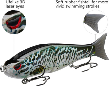 Bassdash SwimShad Glide Baits Jointed Swimbait Bass Pike Salmon Trout Muskie Fishing Lure