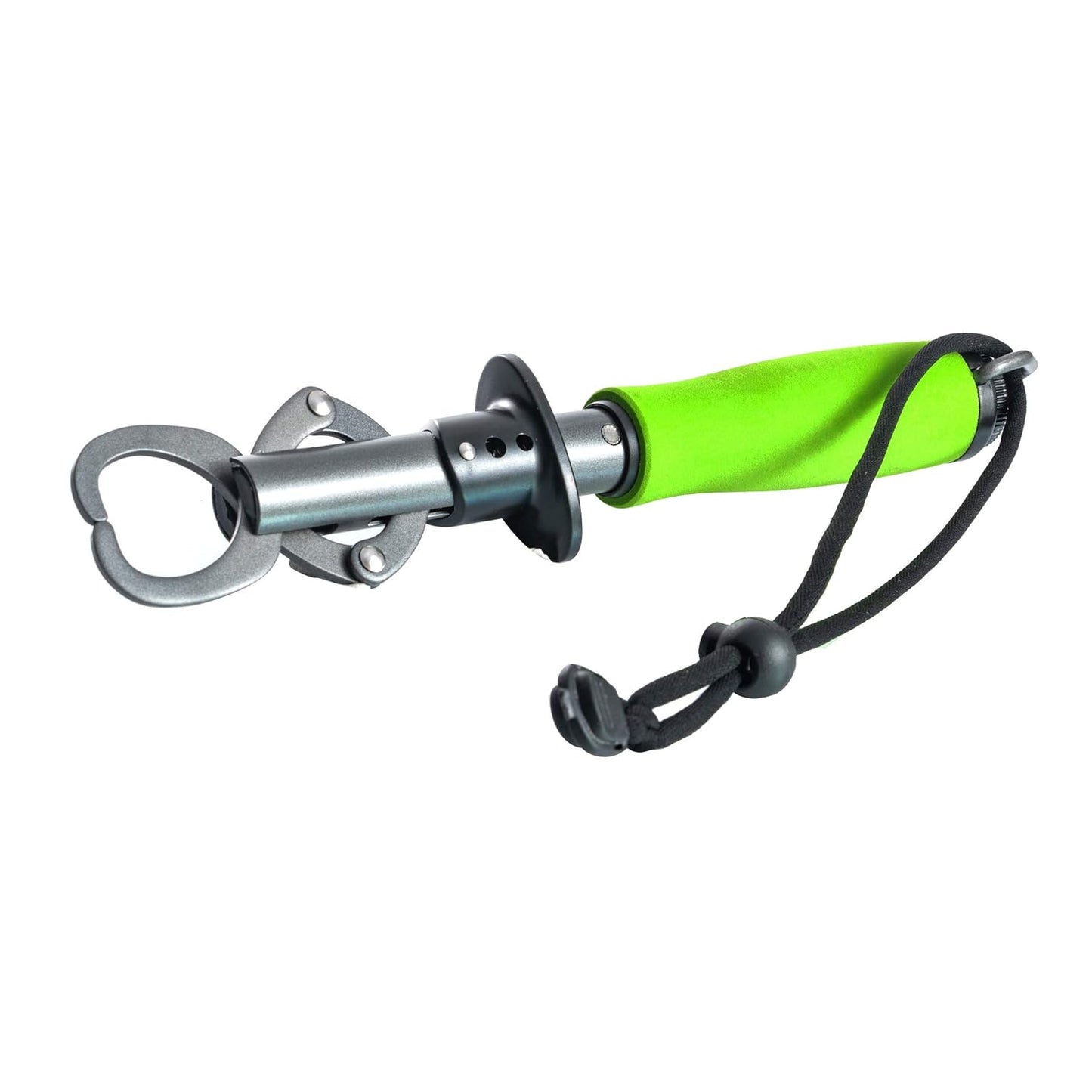Crazy Shark Portable Stainless Steel Fish Lip Grabber Gripper Grip Tool Fish Holder Tackle EVA Handle 40lbs (Dark Gray)