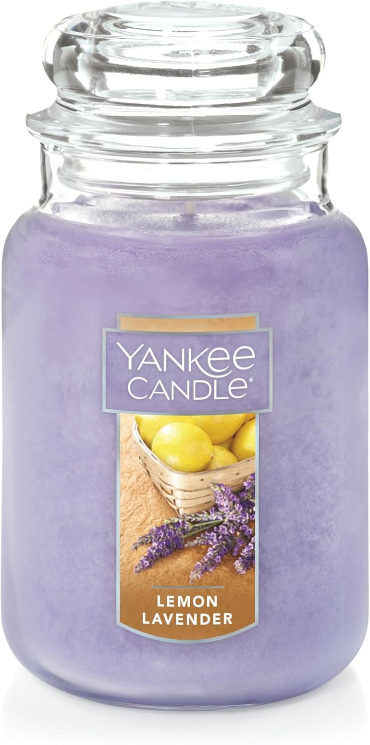 Yankee Candle Scented Candle, Sage & Citrus, Original Large Jar Candle, 110-150 Hours of Burn Time, 22 oz.