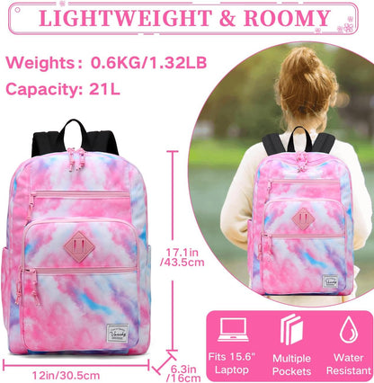 School Backpack for Men Women,Vaschy Lightweight School Bag Bookbag Casual Daypack for High School/College/Teens/Travel/Work