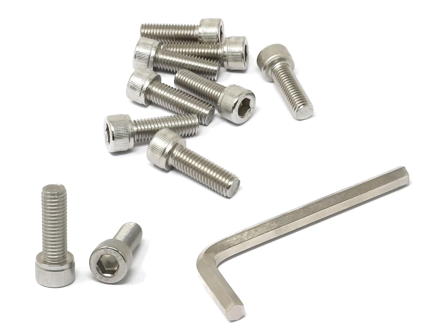 iexcell 25 Pcs M6 x 20mm Thread Pitch 1 mm Stainless Steel 304 Hex Socket Head Cap Screws Bolts Kit