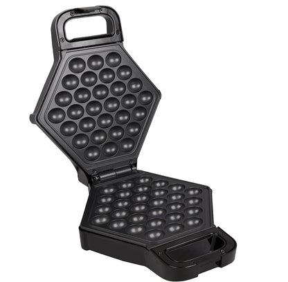 Bubble Waffle Maker - Electric Nonstick Hong Kong Egg Waffle Iron Machine - Ready in 5 Minutes with Indicator Light - Includes Bonus Recipe Guide