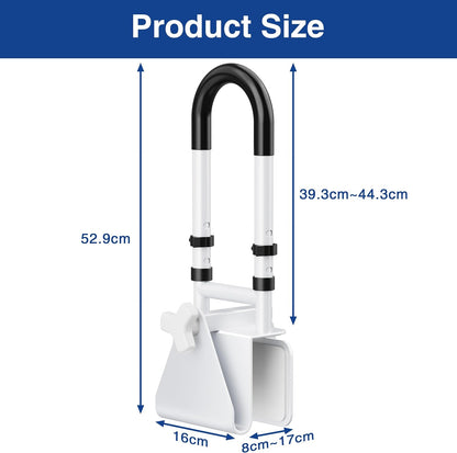Adjustable Bathtub Safety Rail: Shower Grab Bar Handle for Seniors, Elderly, and Disabled, Fits 3 to 7 Inch Tub Walls, Bathroom Safety Bars with Non-Slip Grip, Supports 300 lbs