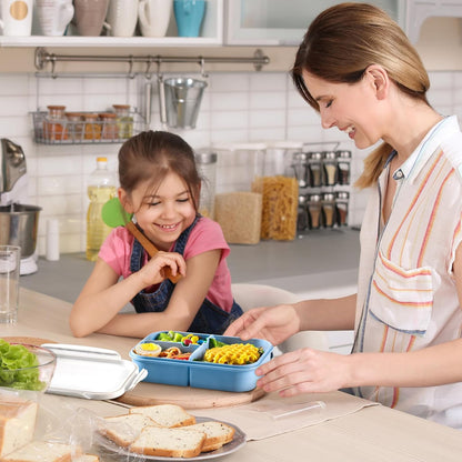 MISS BIG® Bento Box,Lunch Box Adult,Ideal Leak Proof Lunch Containers,Mom's Choice Lunch Box for Kids,No BPAs and No Chemical Dyes,Microwave and Dishwasher Safe Lunch Container (1900ml White)