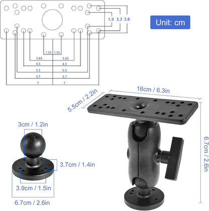 XINZY Portable Kayak Fishfinders Holder Fish Finder Ball Mount Base 360° Swivel Fish Finder Mount Fish Finder Kayak Accessory