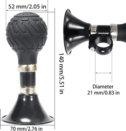 KEWAYO 120 db Classic Clown Bugle Horn, High-Decibel Metal Bike Horn Bicycle Bell for Road Bike, MTB, Folding Bike, Cruiser Bike, Vehicles Golf Cart