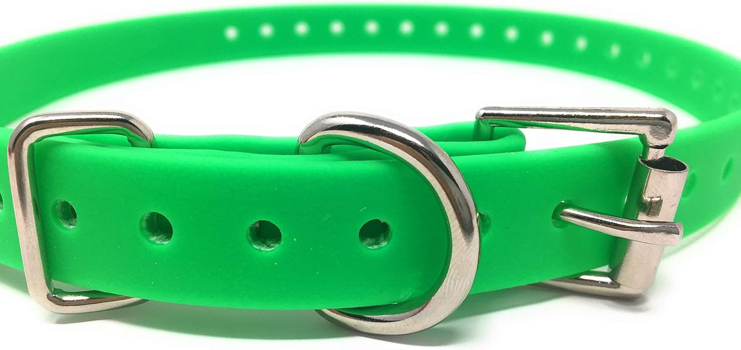 Sparky PetCo Compatible 3/4" Waterproof Biothane Replacement Roller Buckle Dog Collar E Collar Garmin SportDogs (Blue)