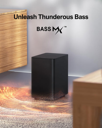 ULTIMEA 5.1 Virtual Surround Sound Bar, 320W Peak Power Soundbar with Subwoofer, Surround Sound System Home Theater Sound Bar for TV, Adjustable Subwoofer and Surround Speaker, HDMI ARC, Poseidon D50