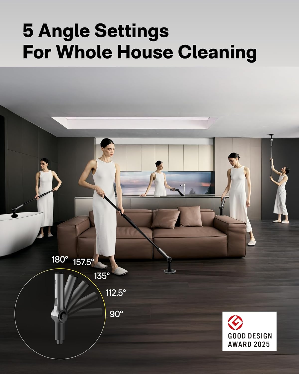 HOTO Flexi™ Electric Spin Scrubber, Bathroom Cleaner with Adjustable Angle