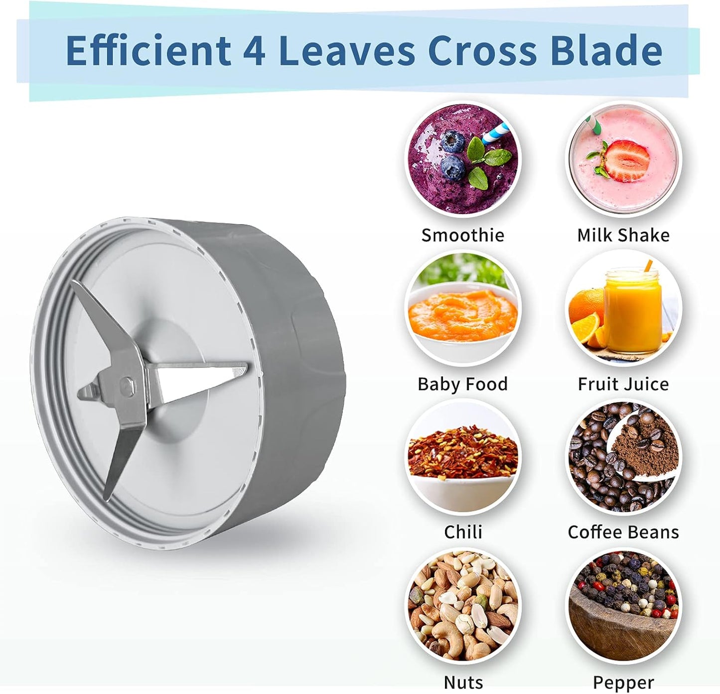 La Reveuse Personal Size Blender 250 Watts Power for Shakes Smoothies Seasonings Sauces with 1 Piece 15 oz Cup,1 Piece 10 oz Mug,BPA Free (Black)