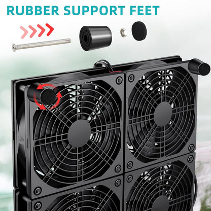 Wathai 140mm x 25mm USB Cooliing Fan 5V with Speed Control for Computer Case Receiver DVR Playstation Xbox PS4 Router Cabinet Cooling
