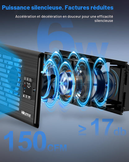 Register Booster Fan | 4 x 10 Floor Vent Fan with Temperature Sensor & Remote Control