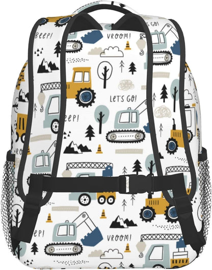 Toddler Backpack Construction Truck Tractor Kid Backpack for Boys Waterproof Bookbag Kindergarten Preschool sac a dos enfant