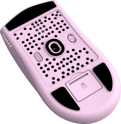 msi Forge GM340 W Violet Gaming Mouse, 12800 DPI, 50M+ Clicks Micro Switch, Optical Sensor, Ergonomic Ambitextrous Hand Design, RGB Light