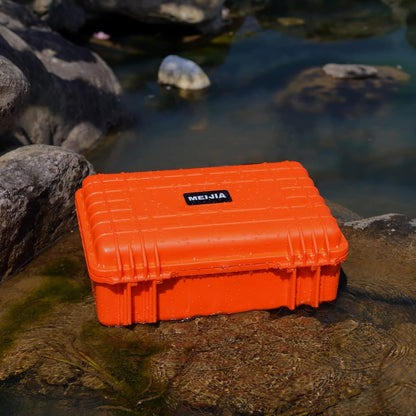 MEIJIA Portable All Weather Waterproof Protective Case,Hard Case,Camera Case with Customized Fit Foam,Fit Use of Drones,Camera,Equipments,Pistols,13.35 x11.63x5.98inches (Yellow)
