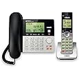 VTech DECT 6.0 1-Handset Corded/Cordless Phone for Home with Answering Machine, Call Blocking, Caller ID, Large Backlit Display, Duplex Speakerphone, Intercom, Landline Line-Power: VG208