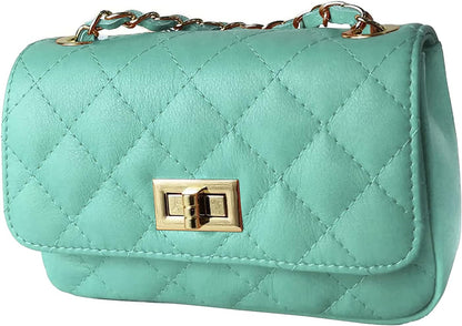 MamaMilano Women/Girls Italian Handmade Genuine Leather Cleo Shoulder Bag/Purse/HandBag/Totebag with Shoulder Strap
