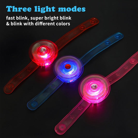 26Pack LED Light Up Fidget Spinner Bracelets Toys,Party Favors for Kids 4-8 8-12 Gifts Glow in The Dark Supplies,for Birthday Halloween Return Gifts Encanto Cocomelon Christmas Goodie Bag Stuffers - PuriLite