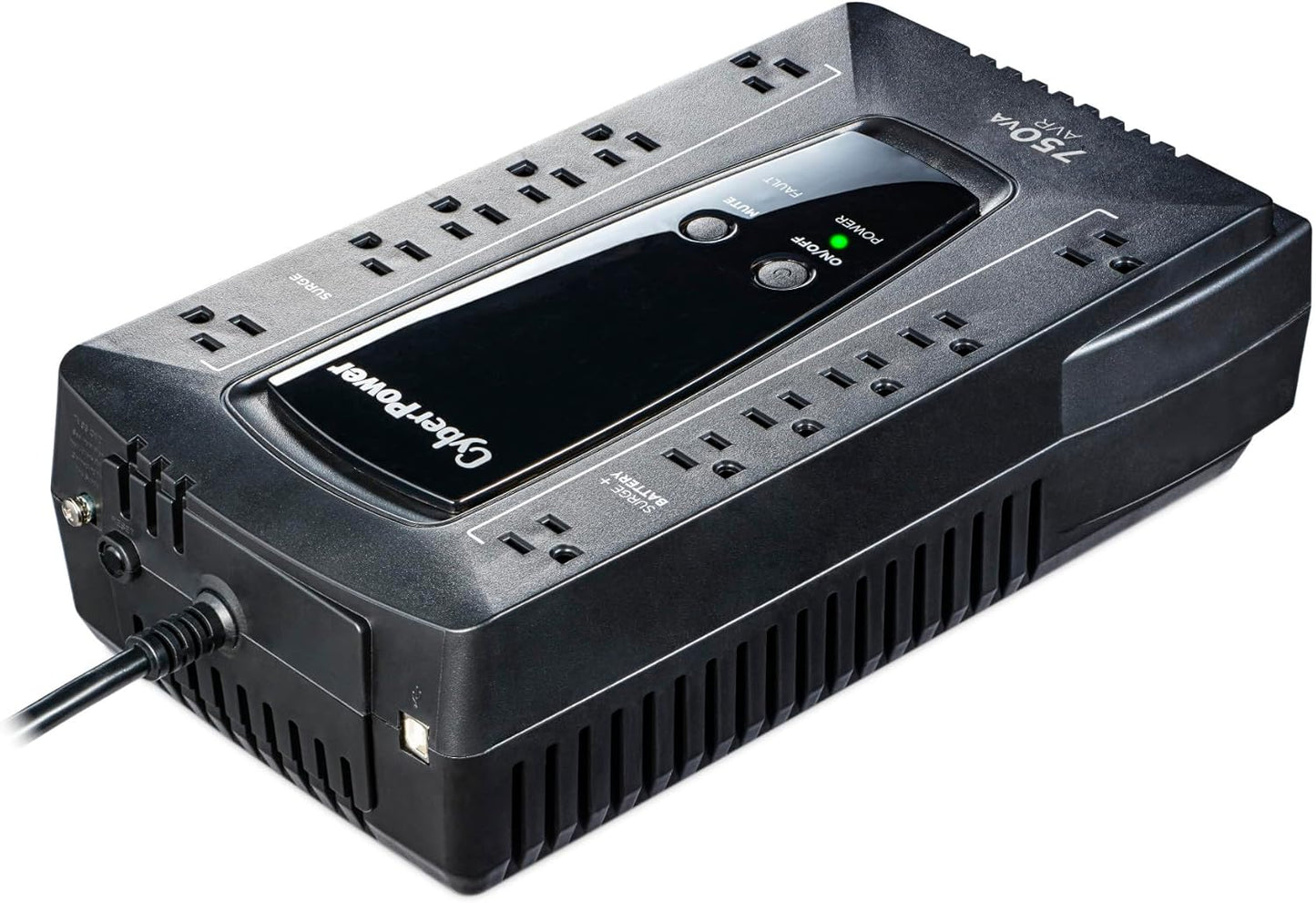 CyberPower AVRG900LCD Intelligent LCD UPS System, 900VA/480W, 12 Outlets, AVR, Compact