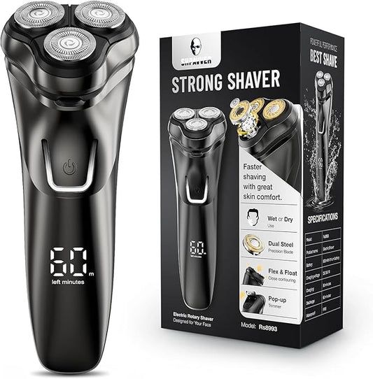 Purilite Select Electric Razor for Men Cordless – Wet/Dry Rotary Shaver Waterproof