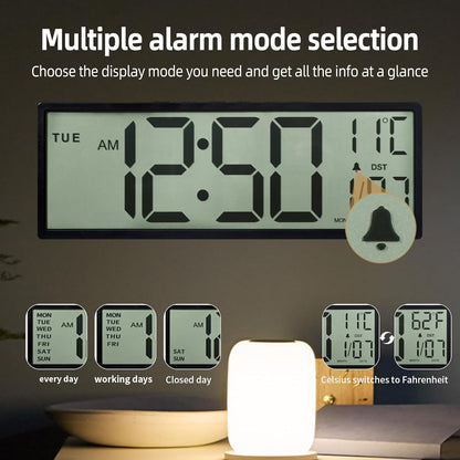 Purilite Select 15.5" Large Digital Wall Clock