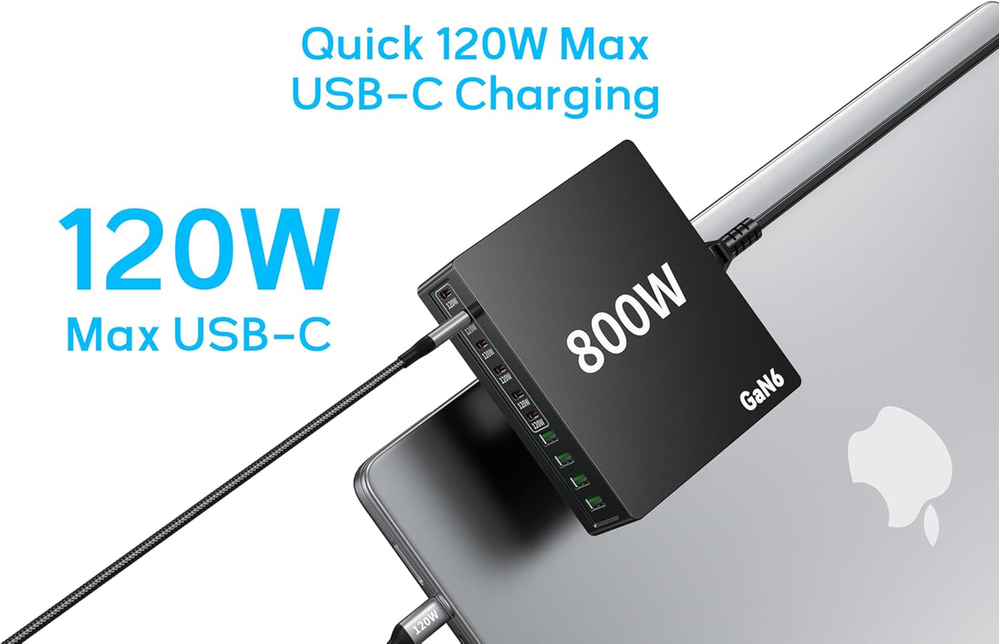 800W & 160W GaN Foldable Charging Station | Multi-Port USB-C PD PPS Desktop Fast Charging Hub
