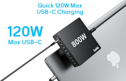 800W & 160W GaN Foldable Charging Station | Multi-Port USB-C PD PPS Desktop Fast Charging Hub