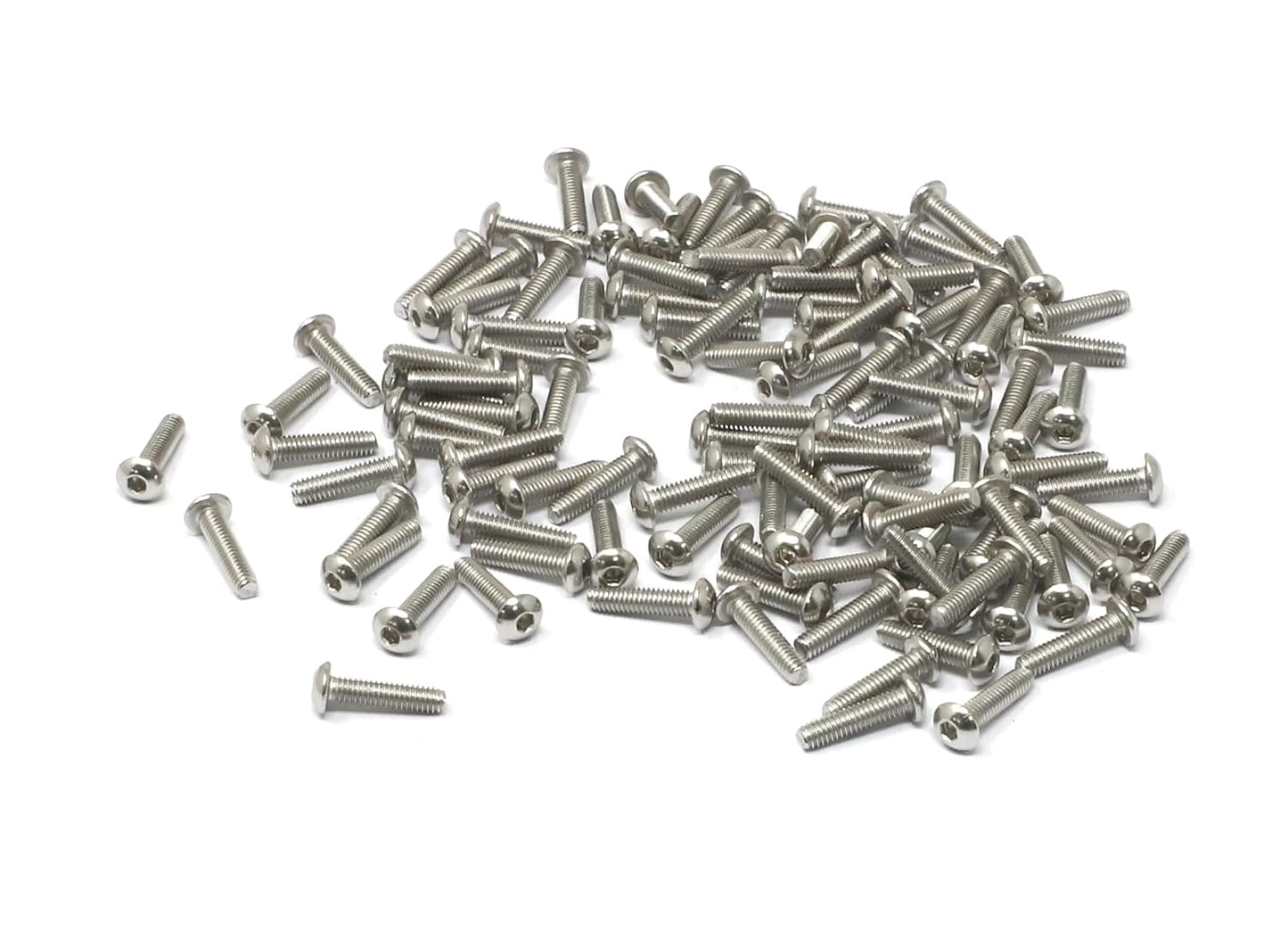 iexcell 50 Pcs M6 x 20mm Thread Pitch 1 mm Stainless Steel 304 Hex Socket Button Head Cap Screws Bolts Kit