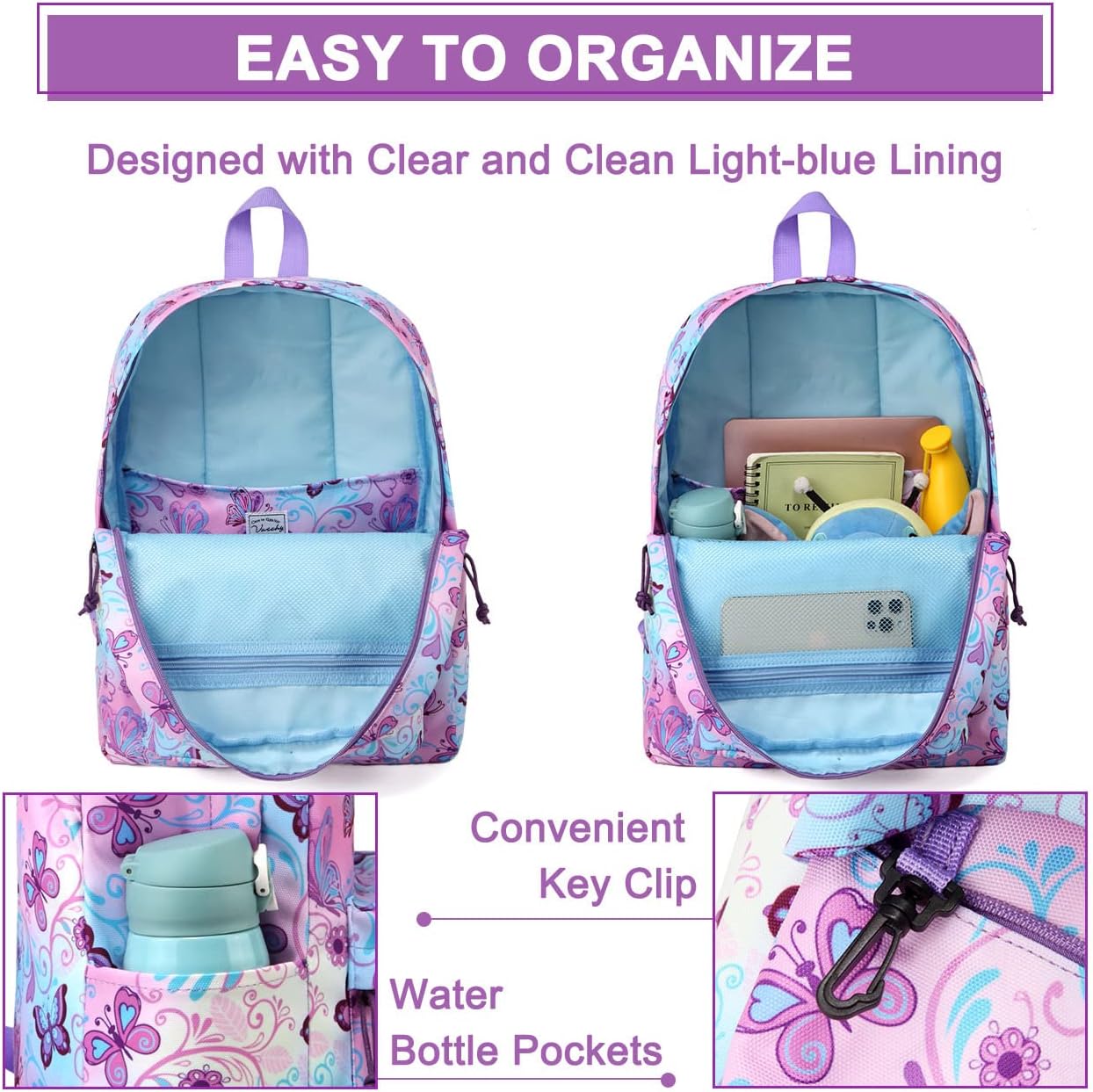 School Backpack for Kids, VASCHY Lightweight Water Resistant Casual Schoolbag Daypack for Men Women Teen Boys Girl Bookbag