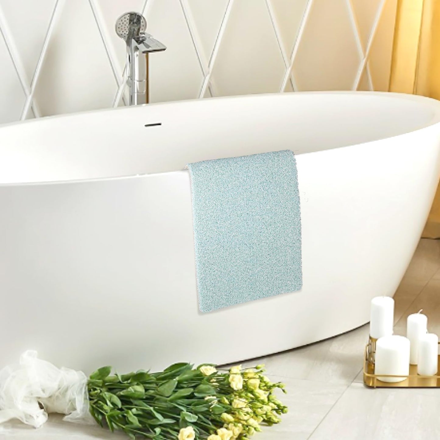 Loofah Mats for Shower, Non Slip | Quick Drying | Soft on Your Feet | Soft Textured Shower Mat Bath Mat Bathtub Mat Massage Mat Loofah Mat for Bathroom,Shower Tub or Wet Areas