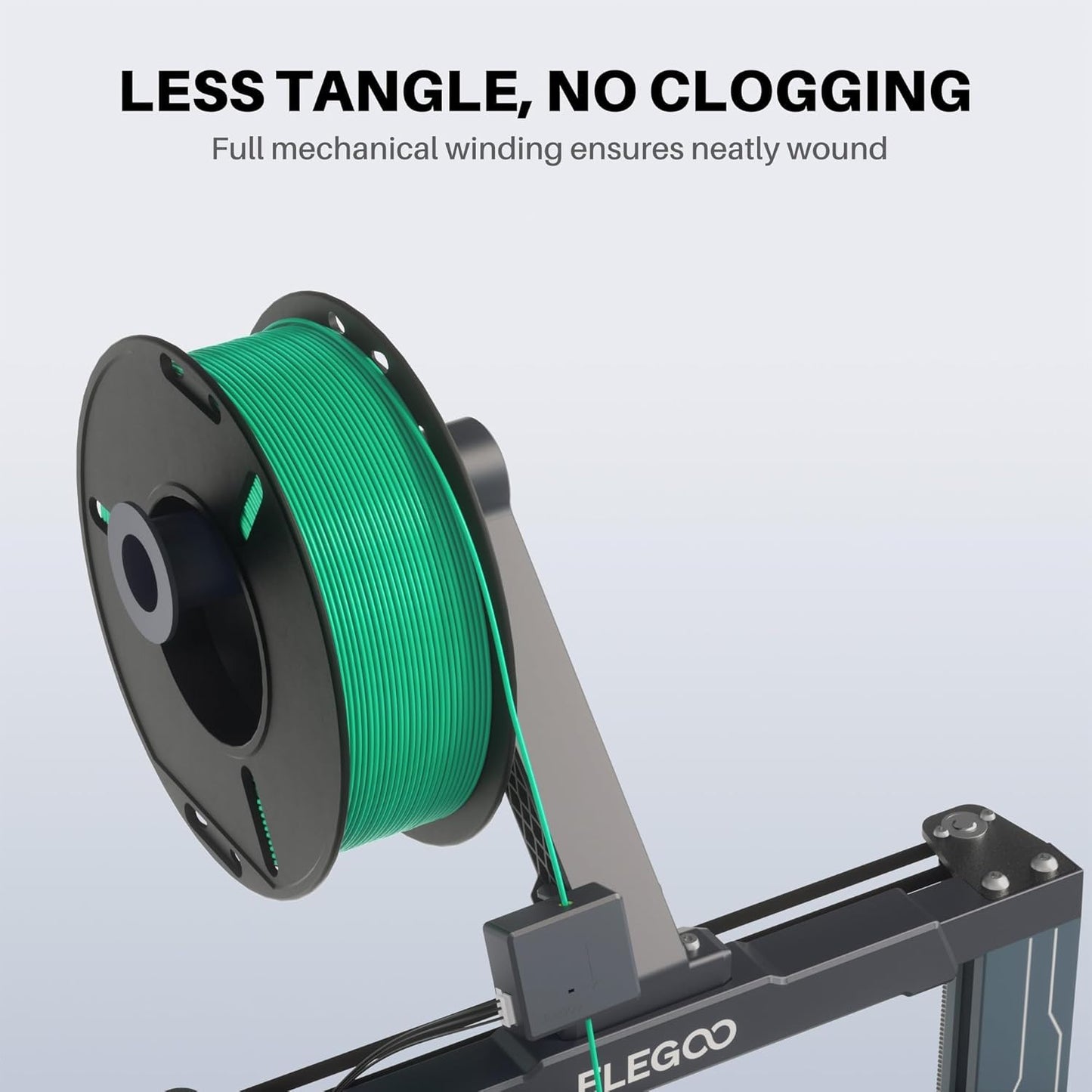 ELEGOO PLA+ Filament 1.75mm Black 4KG, PLA Plus 3D Printer Filament, Dimensional Accuracy +/- 0.02 mm, Tough & High Strength, Fit for Most FDM Printers(1KG/Spool, 2.2 lbs)