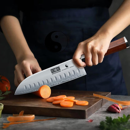 HOSHANHO Fillet Knife 7 Inch, Professional Japanese Super Steel Boning Knife for Meat Chicken Cutting, Japanese Fish Fillet Knife with Ergonomic Red Sandal Wooden Handle