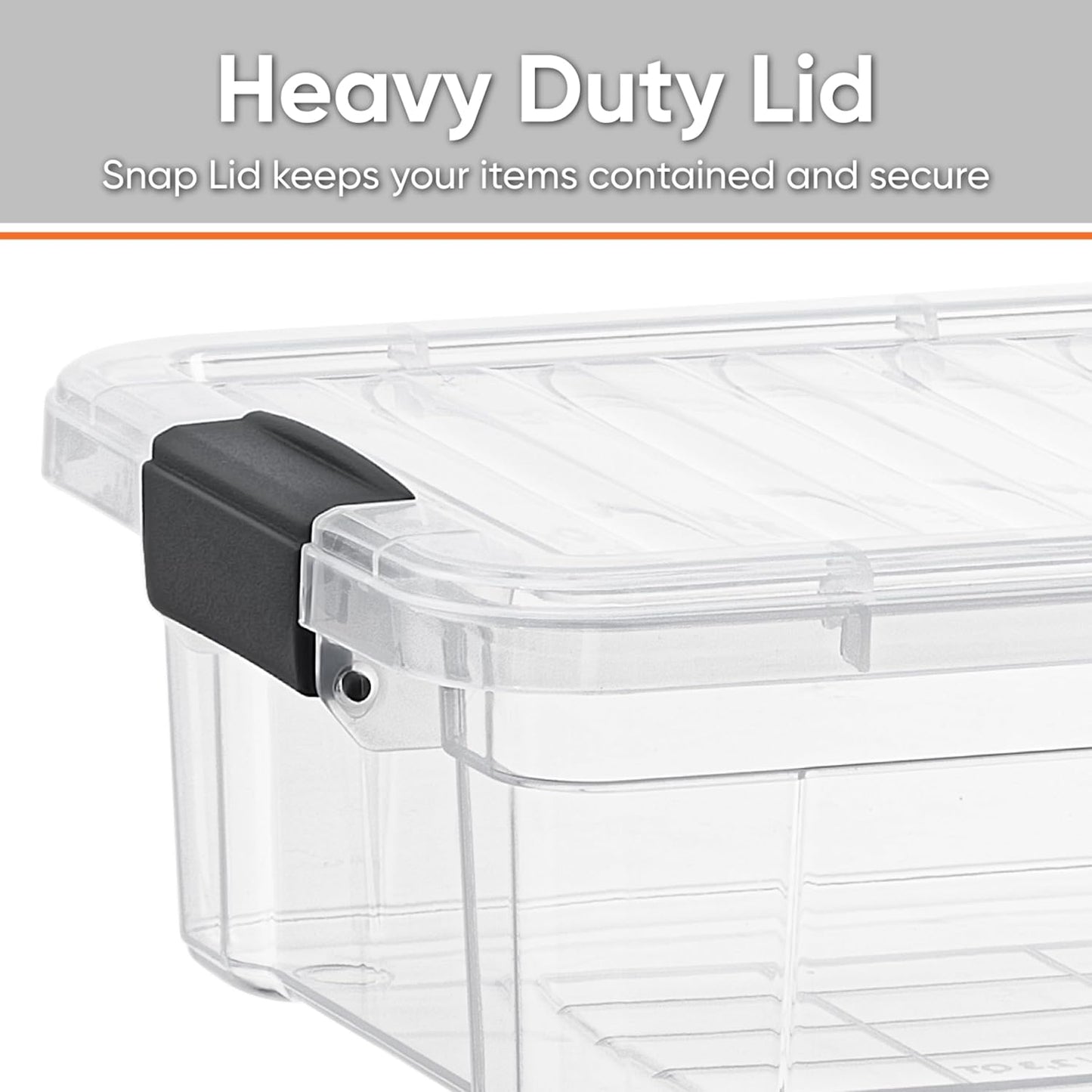 Superio Storage Bins with Lids- 3 Pack, 1.85 Qt Clear Boxes for Organizing, Stackable Plastic Containers- BPA Free, Non-Toxic, Odor Free, Organizer for Home, Office, Dorm