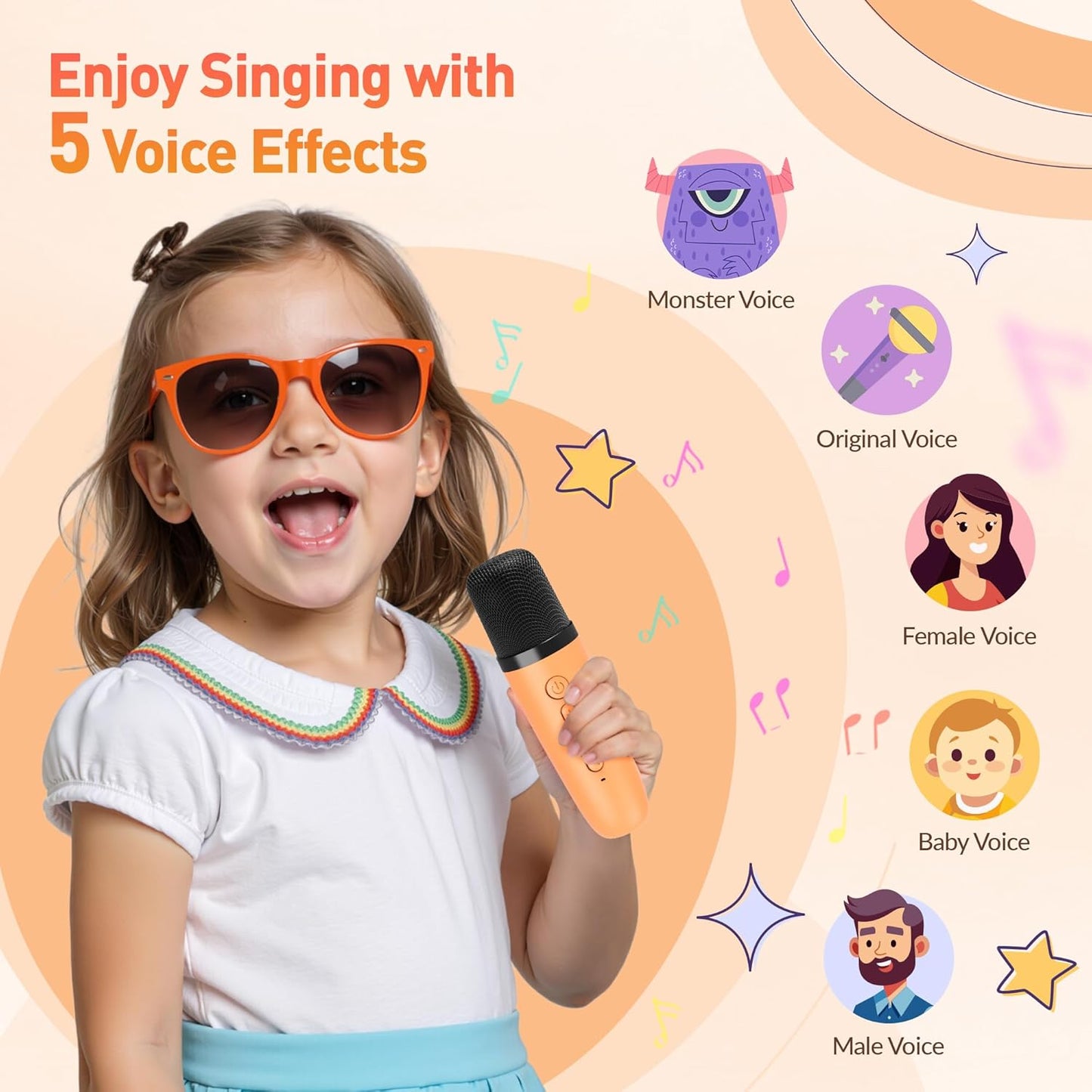 Karaoke Machine for Kids Adults, Portable Bluetooth Speaker with 2 Wireless Microphone, Gifts for Girls Boys Ages 4, 5, 6, 7, 8, 9, 10, 12+ Years Old Birthday Party Home (Purple)