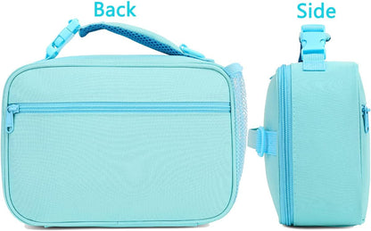 FlowFly Kids Lunch Box Insulated Soft Bag Mini Cooler Back to School Thermal Meal Tote Kit for Girls, Boys, Black
