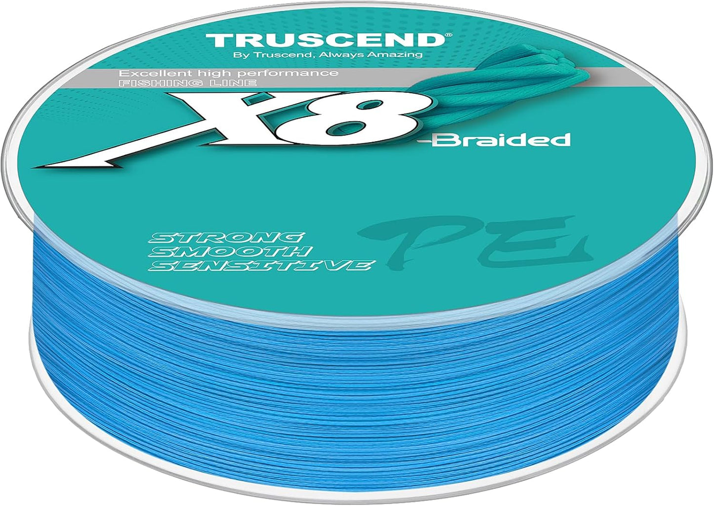 TRUSCEND X8 Braided Fishing Line, Durable and Valuable Braid PE Line for Professionals, More Thinner More Smoother Performance for Casting Well, Must-Have Freshwater Fishing Gear, Fishing Gift for Men