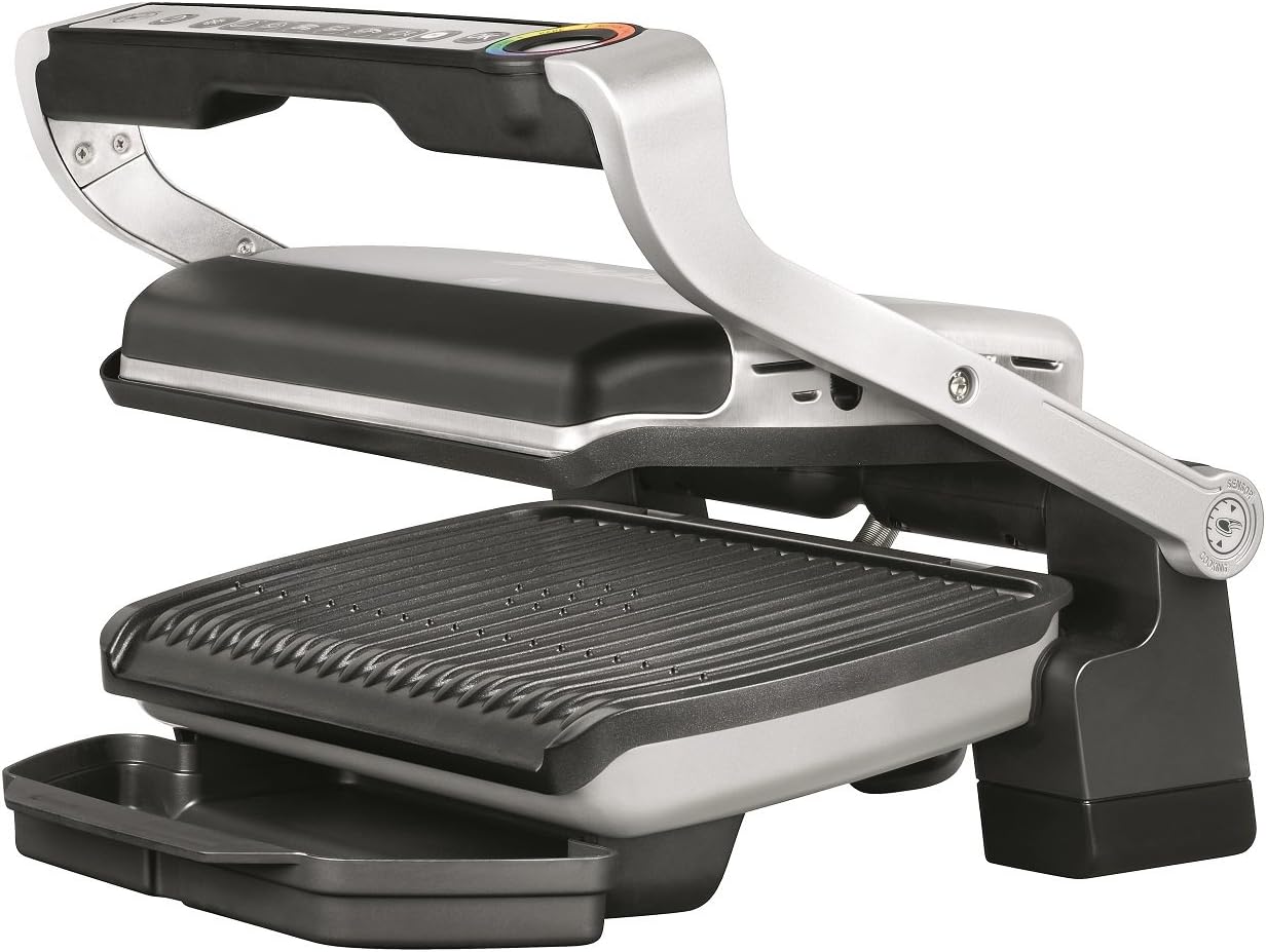 T-fal Optigrill, Electric Indoor Grill, 6 Auto Cooking Modes, Smart Sensor Techology, Nonstick removable plates, Stainless Steel Exterior, Panini Press, Precision Grilling
