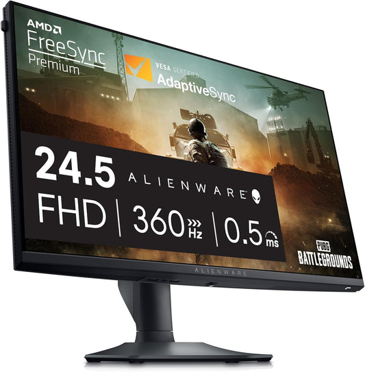 Alienware 25 Gaming Monitor AW2523HF 24.5" IPS LED Full HD (1920 × 1080) 360Hz Display - AMD FreeSync - VESA - Monitor (USB, HDMI) Height/Tilt/Swivel/Pivot Adjustability - Dark Side of The Moon