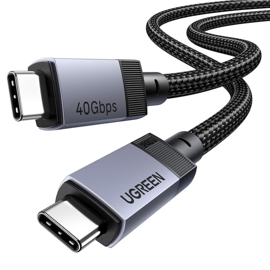 UGREEN 240W USB C Cable 40Gbps USB C to USB C Cable USB4.0 GEN3 8K 60Hz PD 3.1 Video Cable Compatible with USB C Monitors, Hubs, Docks, MacBook Air, iPhone 16 15 Pro Max, Galaxy S25 S24 Ultra, 3 Feet