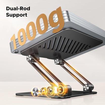 UGREEN Tablet Stand Holder for Desk, Aluminum Desktop Tablet Holder Dock Adjustable Foldable Riser Compatible with iPad Pro 12.9, 9.7, 10.5, iPad Air, iPad mini, Surface Pro, Galaxy Tab, Silver