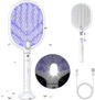 PALONE Bug Zapper Racket ,Fly Swatter with Light, Detachable Dual Modes Fly Zapper for Indoor Outdoor (1 Pack)