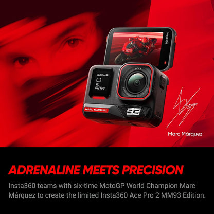 Insta360 Ace Pro 2 Get-Set Bundle- 8K Waterproof Action Camera Co-Engineered with Leica, 1/1.3" Sensor, Dual AI Chip, Leading Low Light, Superior Audio, Flip Screen & AI Editing, Dual Battery