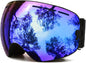Winter Snow Sport Ski Goggles with Detachable Lens System – Anti-Fog, Helmet Compatible, Over-Glasses Fit for Men, Women, and Youth - PuriLite