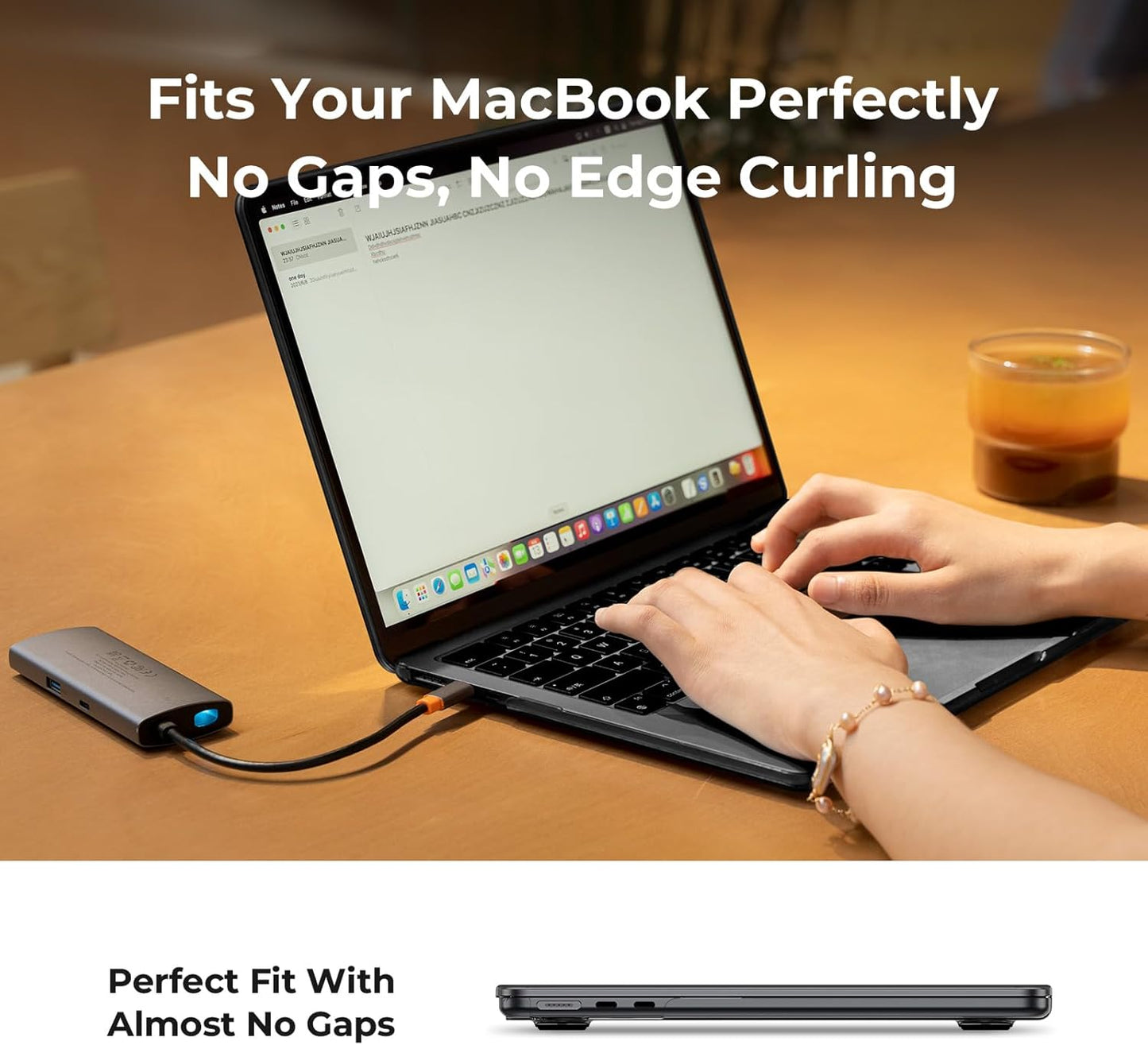 EooCoo Case Compatible with MacBook Air 13 inch M4 M3 M2 2025-2022 A3240 A3113 A2681, 13.6" Hard Case Cover & TPU Keyboard Skin & Screen Protector for Laptop Air 13.6 inch - Crystal Clear