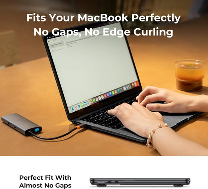 EooCoo Case Compatible with MacBook Air 13 inch M4 M3 M2 2025-2022 A3240 A3113 A2681, 13.6" Hard Case Cover & TPU Keyboard Skin & Screen Protector for Laptop Air 13.6 inch - Crystal Clear