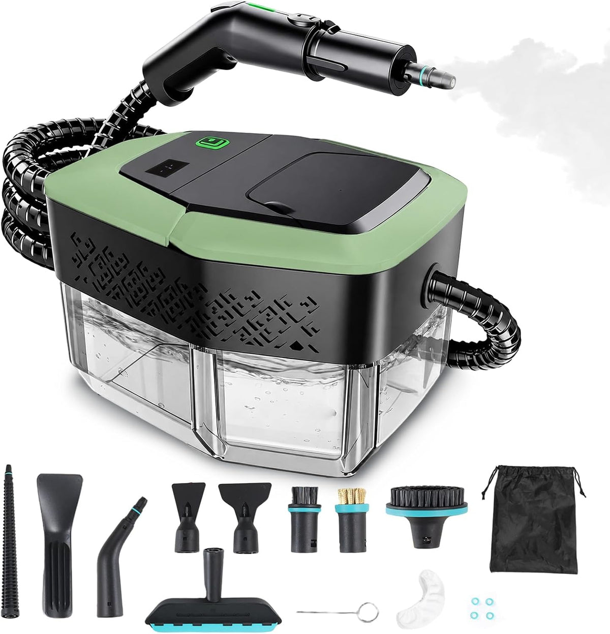 Steam Cleaner Handheld 3Level Adjustable Handle 15s Heat-Up 1.8L Large Tank
