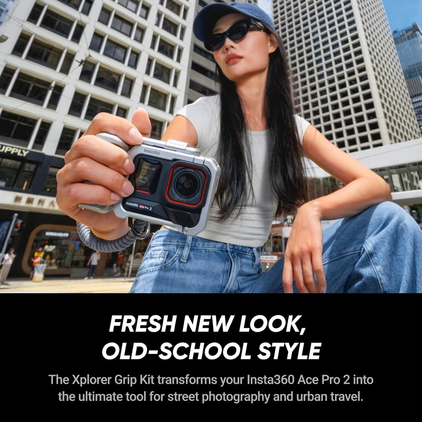 Insta360 Ace Pro 2 Get-Set Bundle- 8K Waterproof Action Camera Co-Engineered with Leica, 1/1.3" Sensor, Dual AI Chip, Leading Low Light, Superior Audio, Flip Screen & AI Editing, Dual Battery