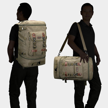WITZMAN Travel Backpack for Men Women Canvas Backpack Carry on Luggage Rucksack Convertible Duffel Bag Large