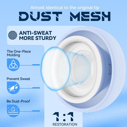 4 Pairs Replacement Ear Tips for AirPods Pro 2nd/1st Generation with Portable Storage Box & Cleaner Pen,Noise Reduction Holewith & Built-in dust Guard Screen,Silicone Ear Tips for AirPods Pro (White)